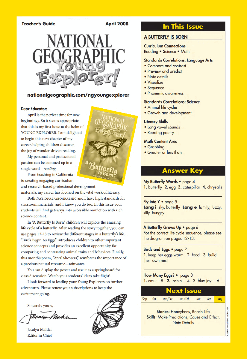 美国国家地理幼儿版April_Young_Exp_teachers_guide.pdf,第1页预览