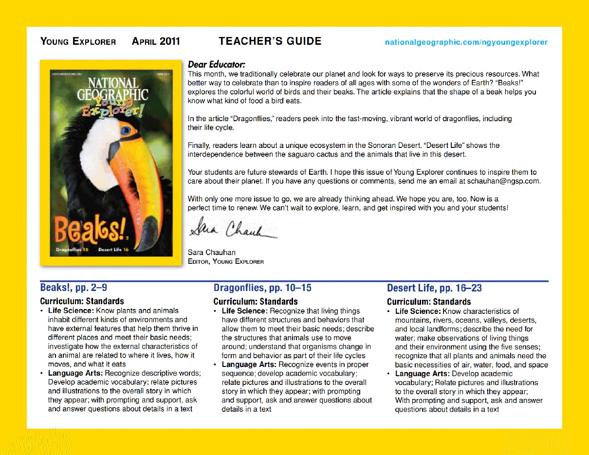 美国国家地理幼儿版teacher-guide-april_11.pdf,第1页预览
