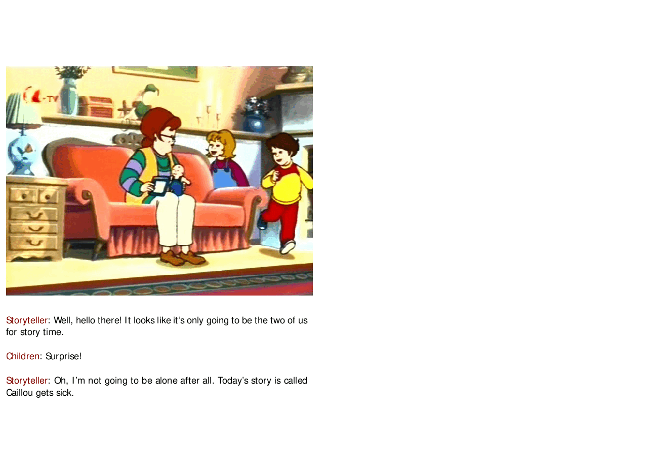 卡由英文绘本Caillou gets sick.pdf,第2页预览