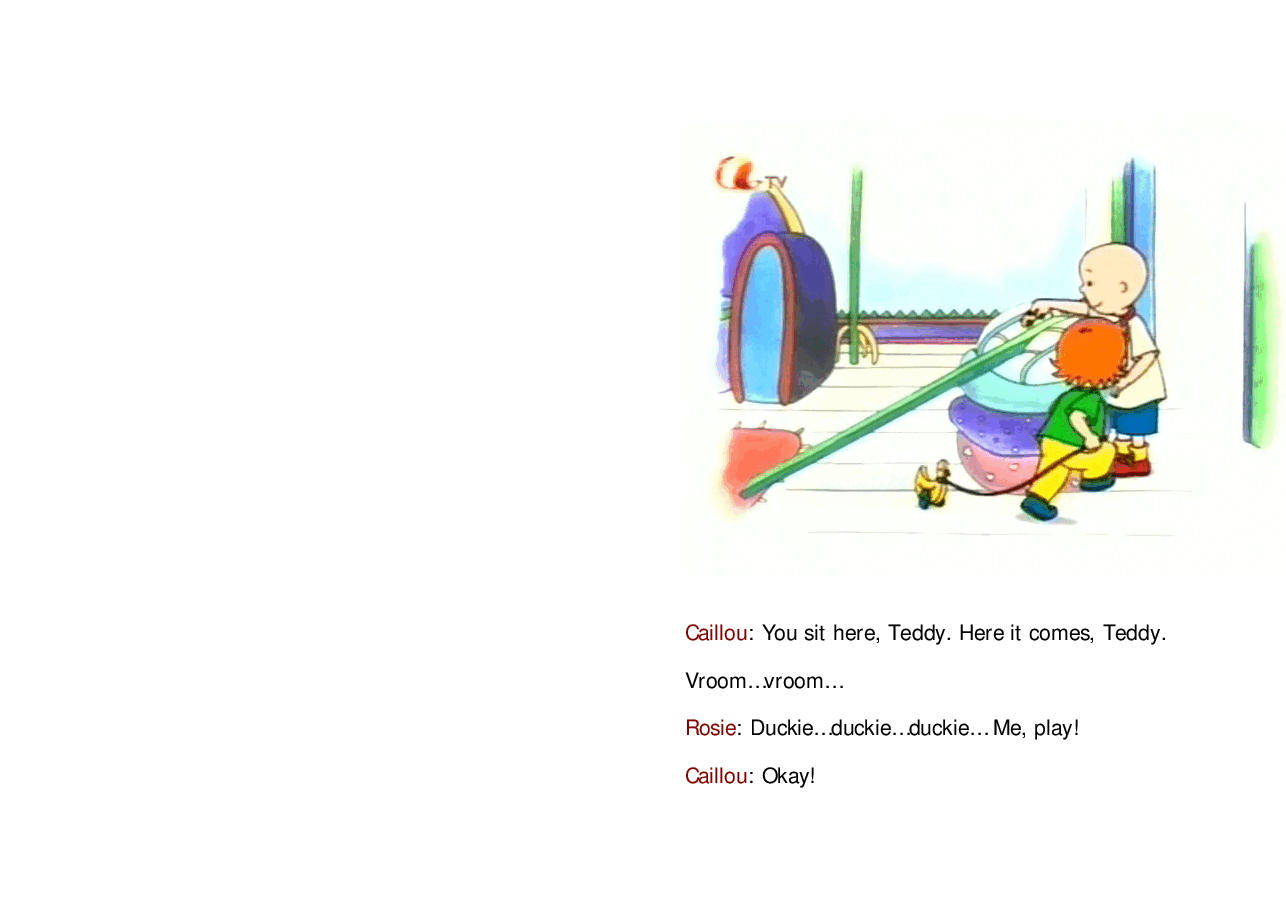 卡由英文绘本Caillou's Teddy Shirt.pdf,第3页预览
