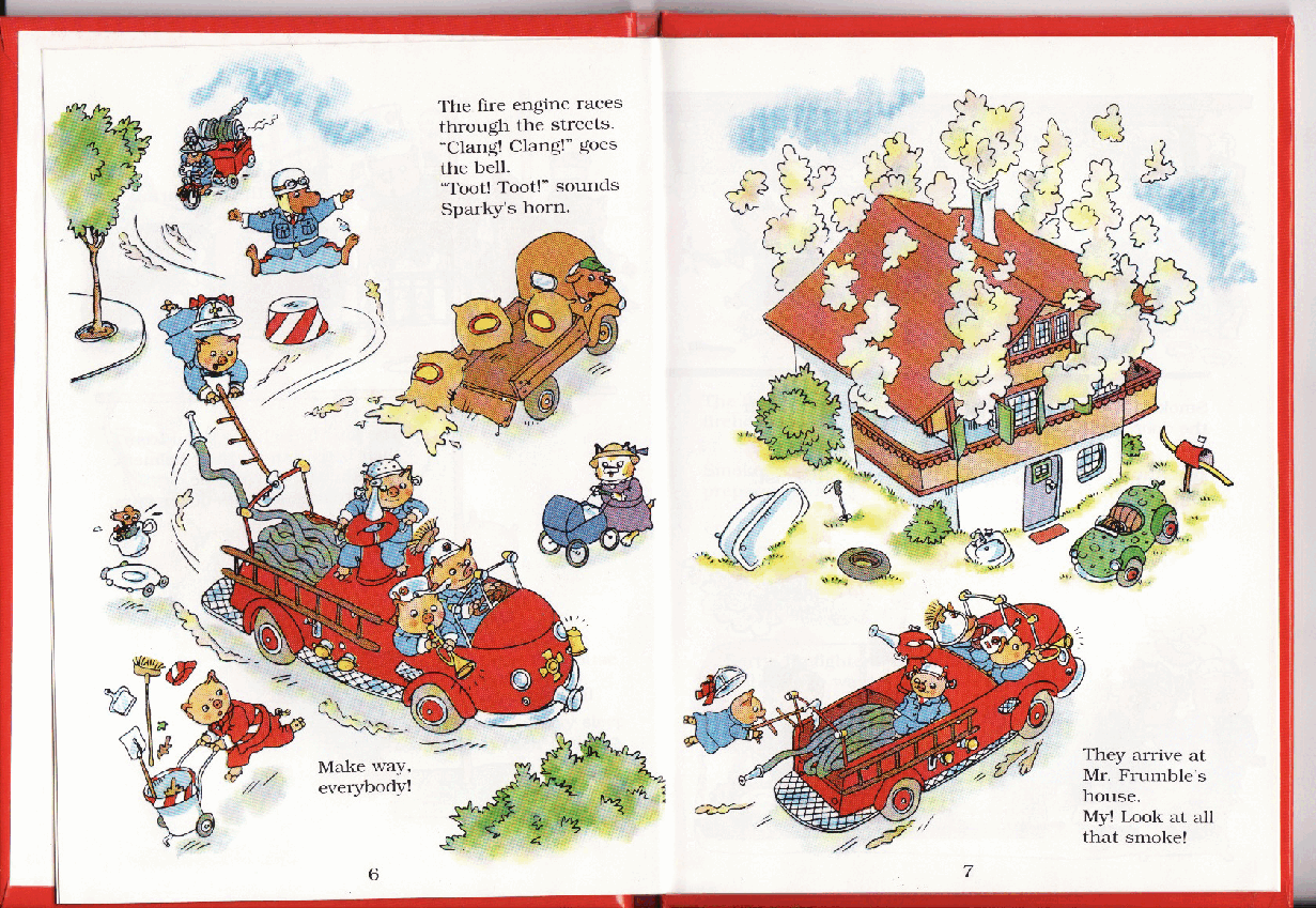 理查德斯凯瑞忙忙碌碌镇系列绘本16册[Richard Scarry]The Firefighters Busy Day.pdf，第4页预览