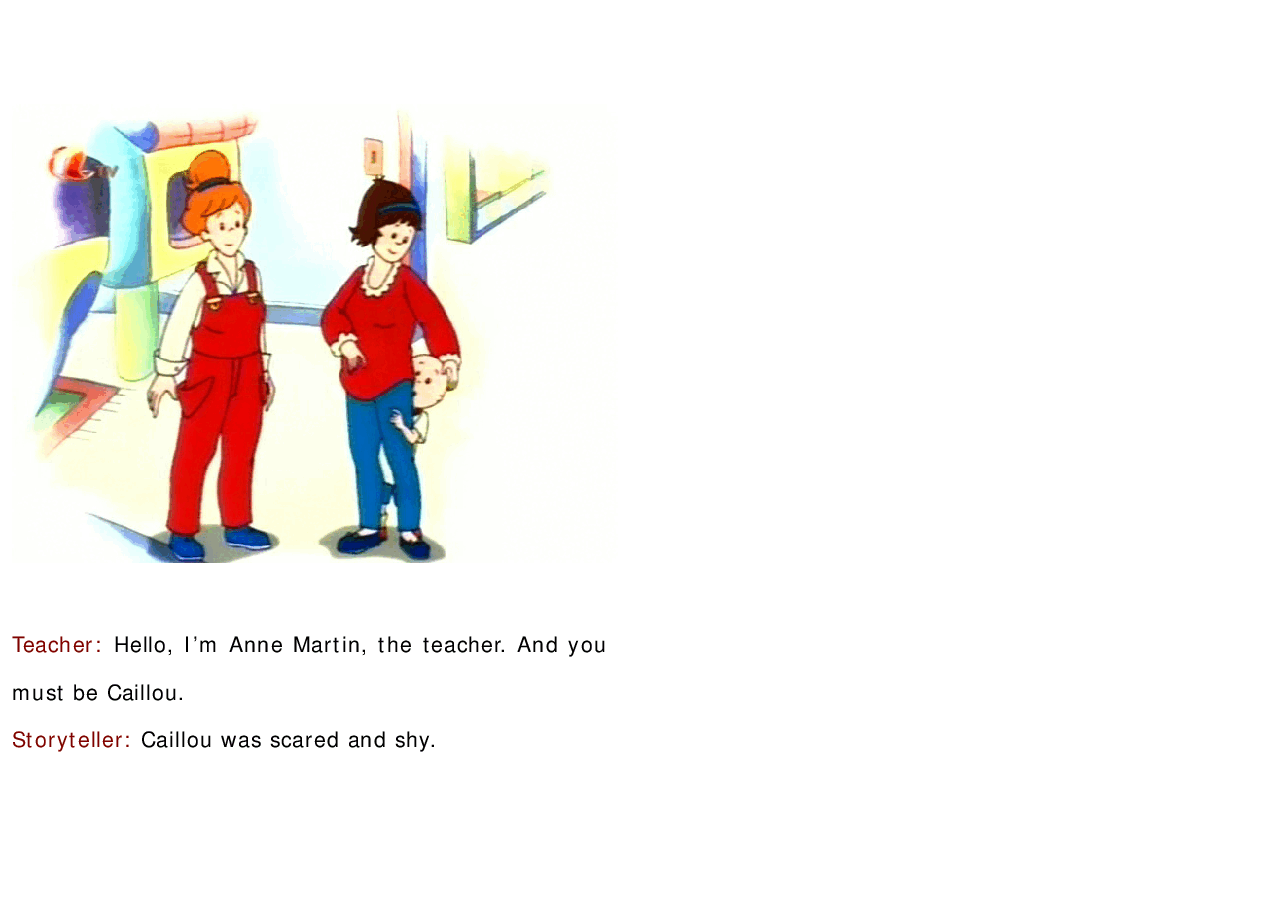 卡由英文绘本Caillou at Daycare.pdf,第4页预览
