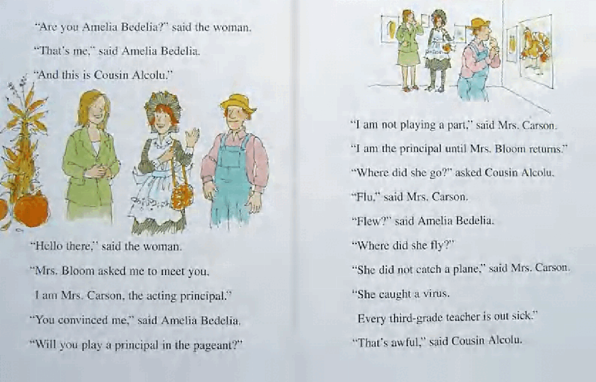 糊涂的女佣系列英文绘本Amelia Bedelia Talks Turkey.pdf,第3页预览