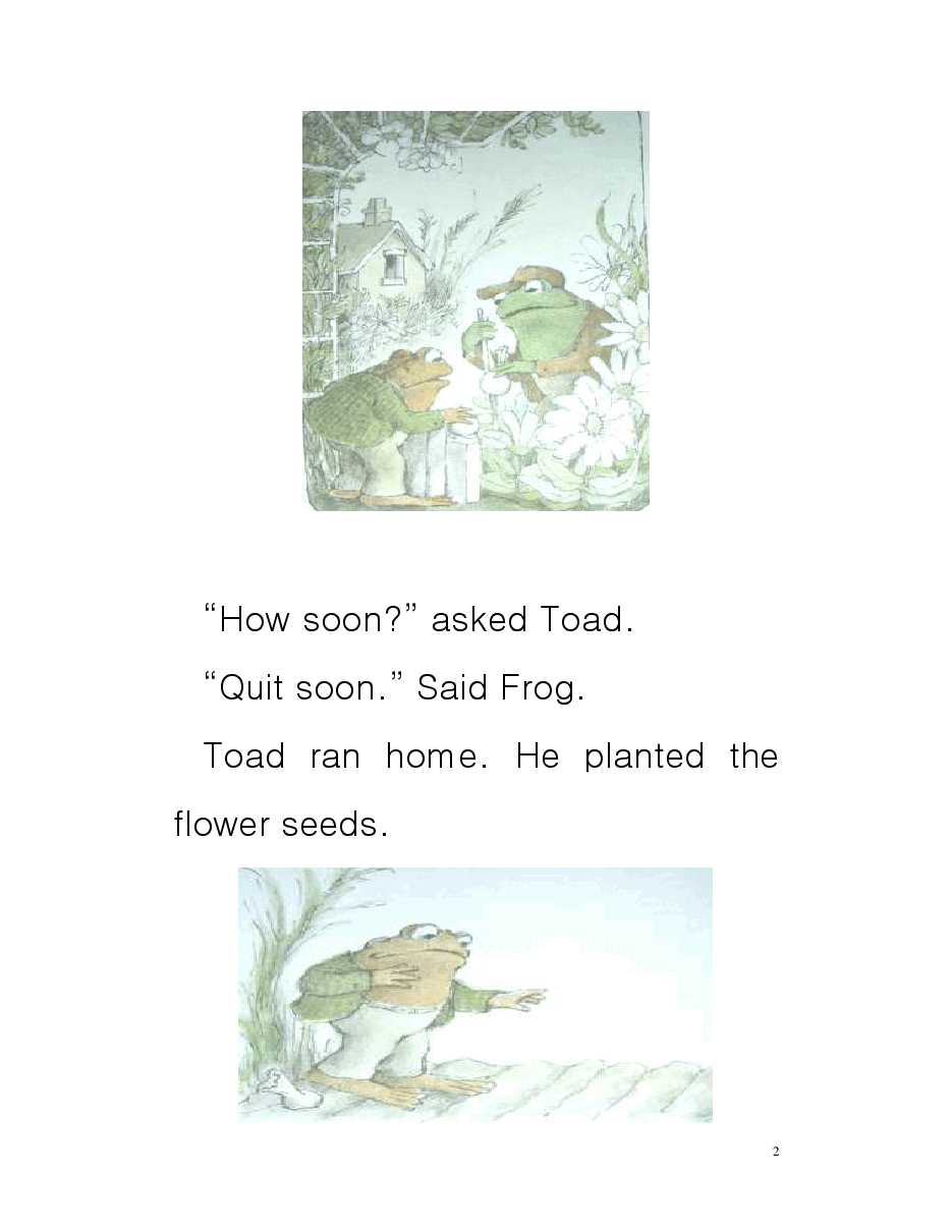 20本青蛙和蟾蜍英文绘本12 The Garden.pdf,第2页预览