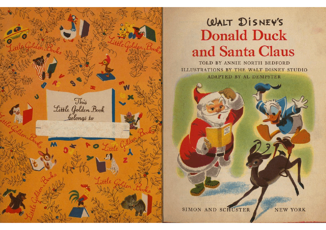 名家精选英语绘本A Little Golden Book D027 - Walt Disney's Donald Duck and Santa Claus (1952) (goldengems)(1).pdf,第2页预览