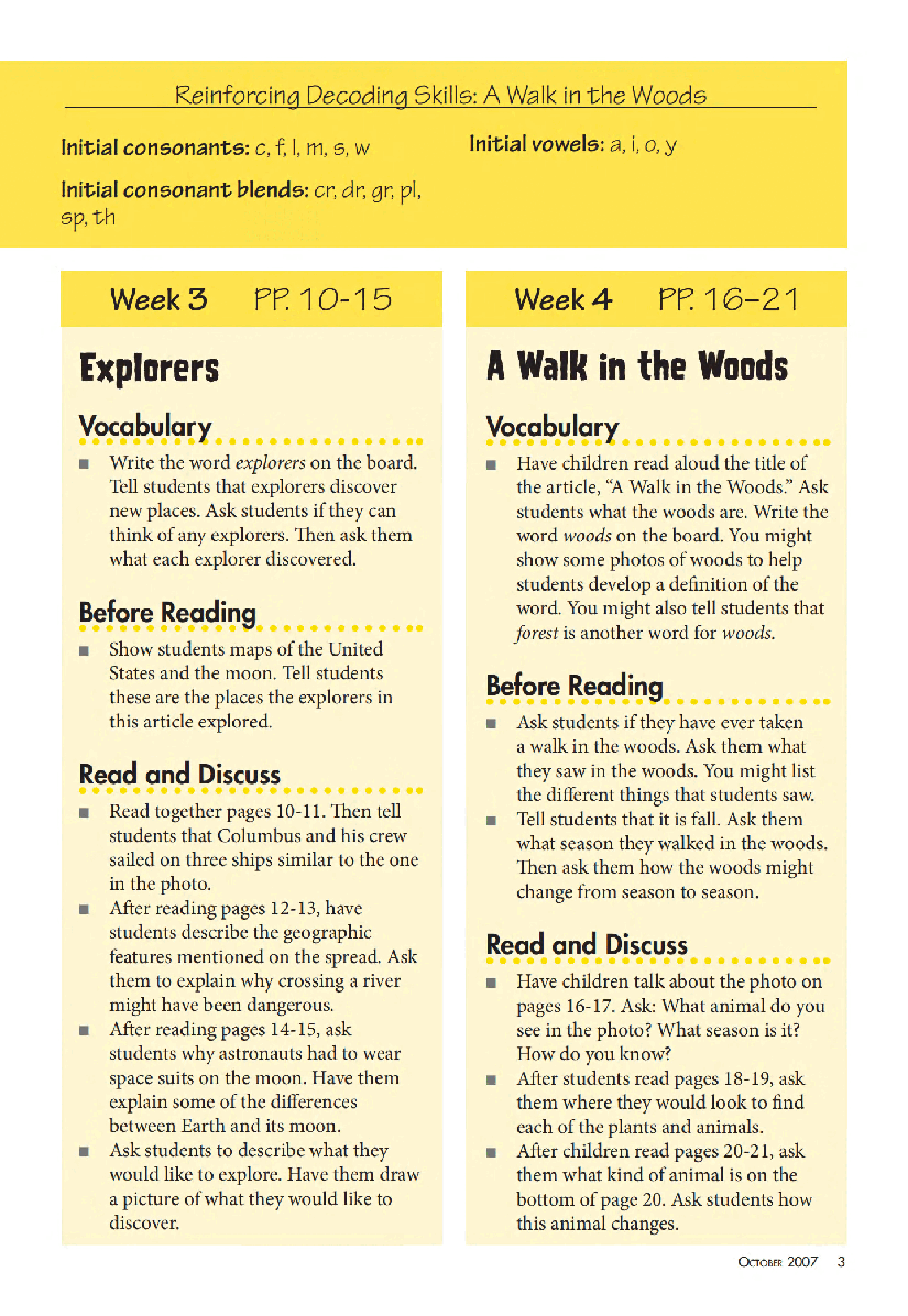 美国国家地理幼儿版October_Young_Exp_teachers_guide.pdf,第3页预览