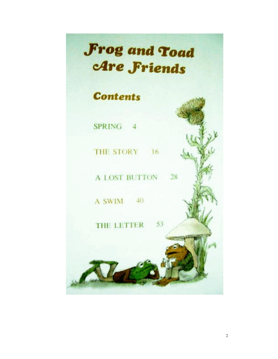 20本青蛙和蟾蜍英文绘本02 The Story .pdf,第2页预览