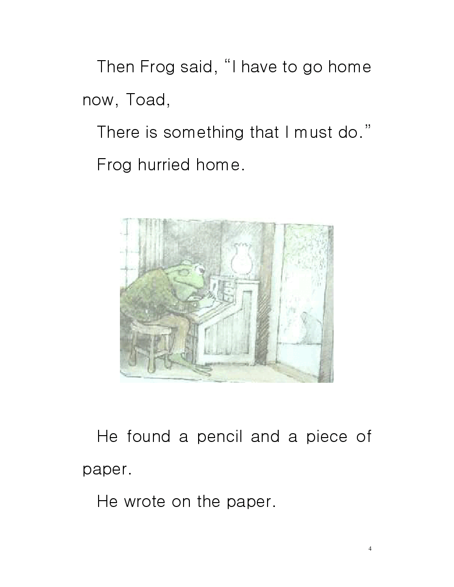 20本青蛙和蟾蜍英文绘本05 The Letter.pdf,第4页预览