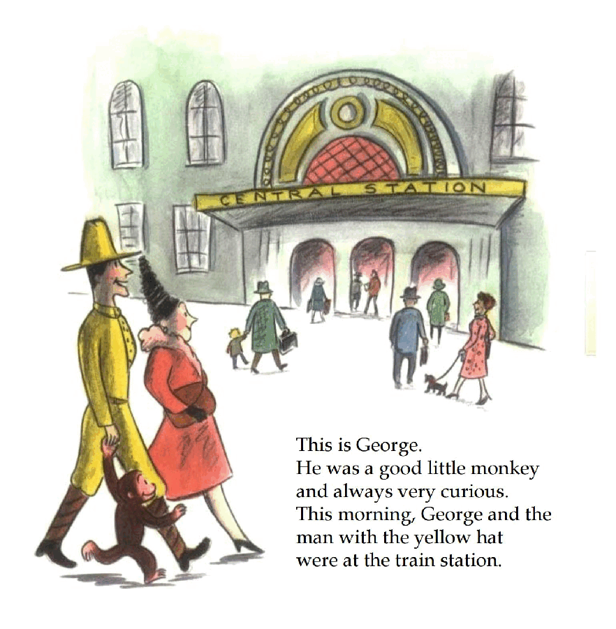 好奇的乔治英文绘本系列Curious George Takes a Train原版.pdf,第4页预览