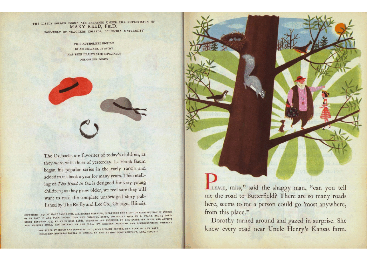 名家精选英语绘本Little Golden Book 0144 - The Road to Oz (1951) (Freckled Derelict).pdf,第3页预览