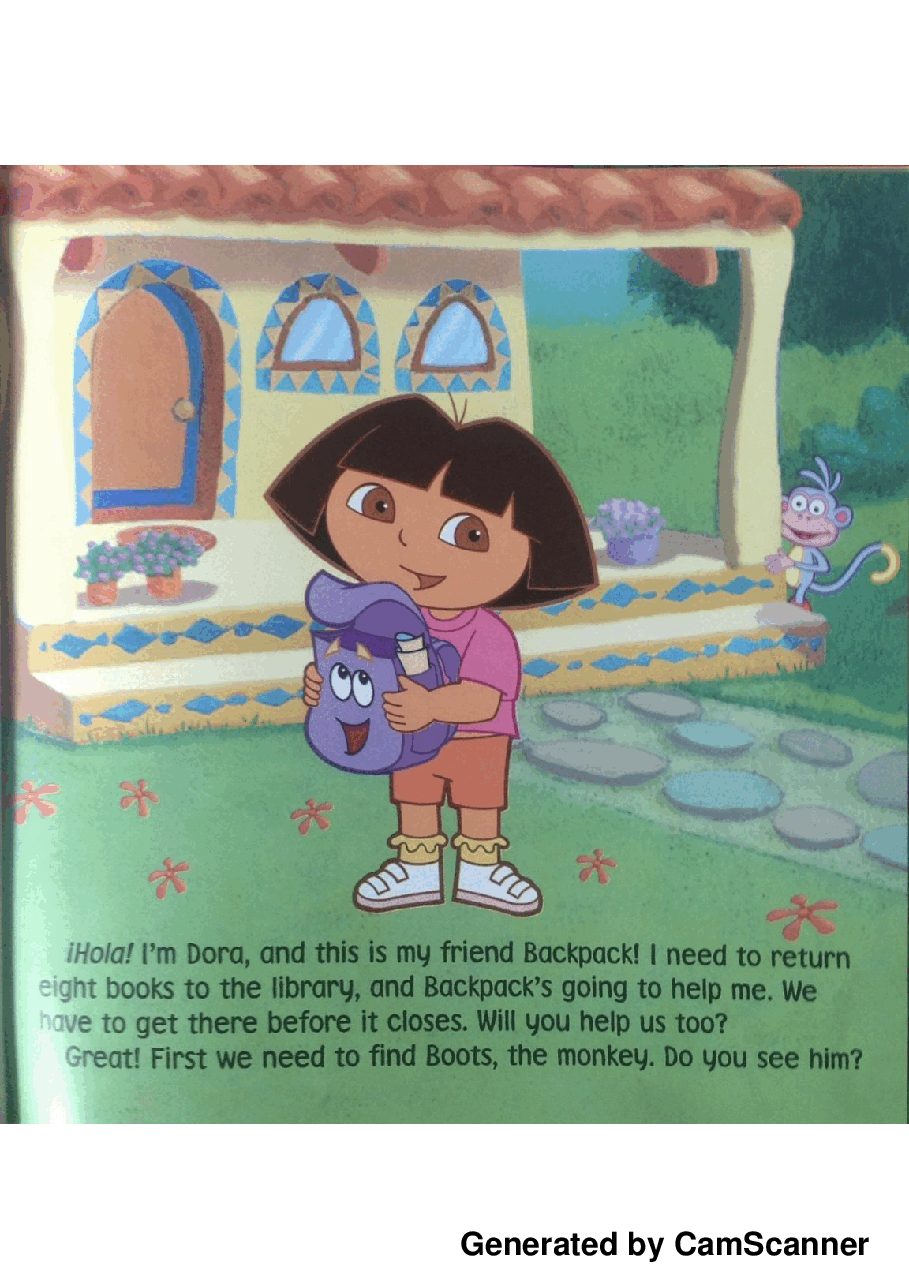 36本爱探险的朵拉英文绘本Dora's Backpack20130913122525649.pdf，第4页预览