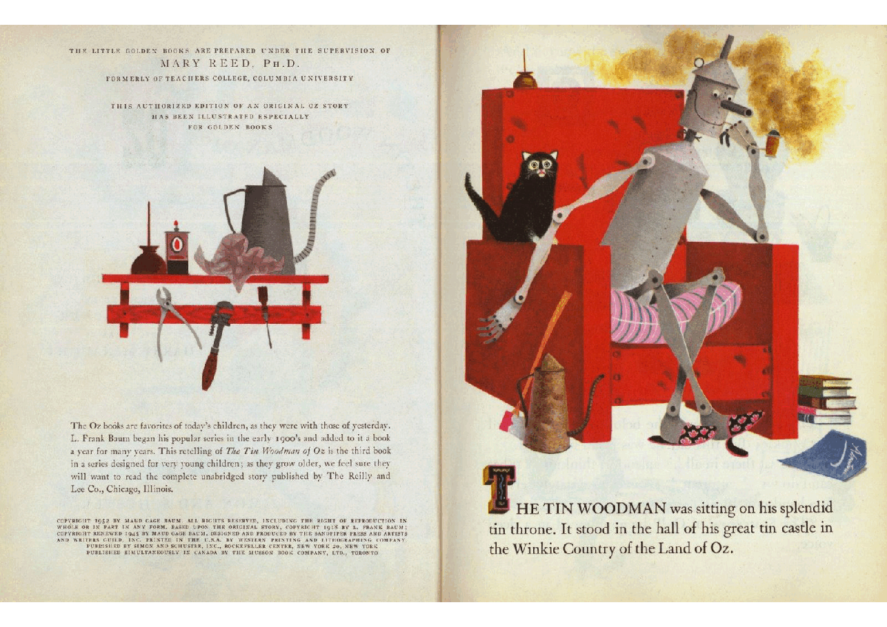 名家精选英语绘本Little Golden Book 0159 - The Tin Woodman of Oz (1952) (Freckled Derelict).pdf,第3页预览