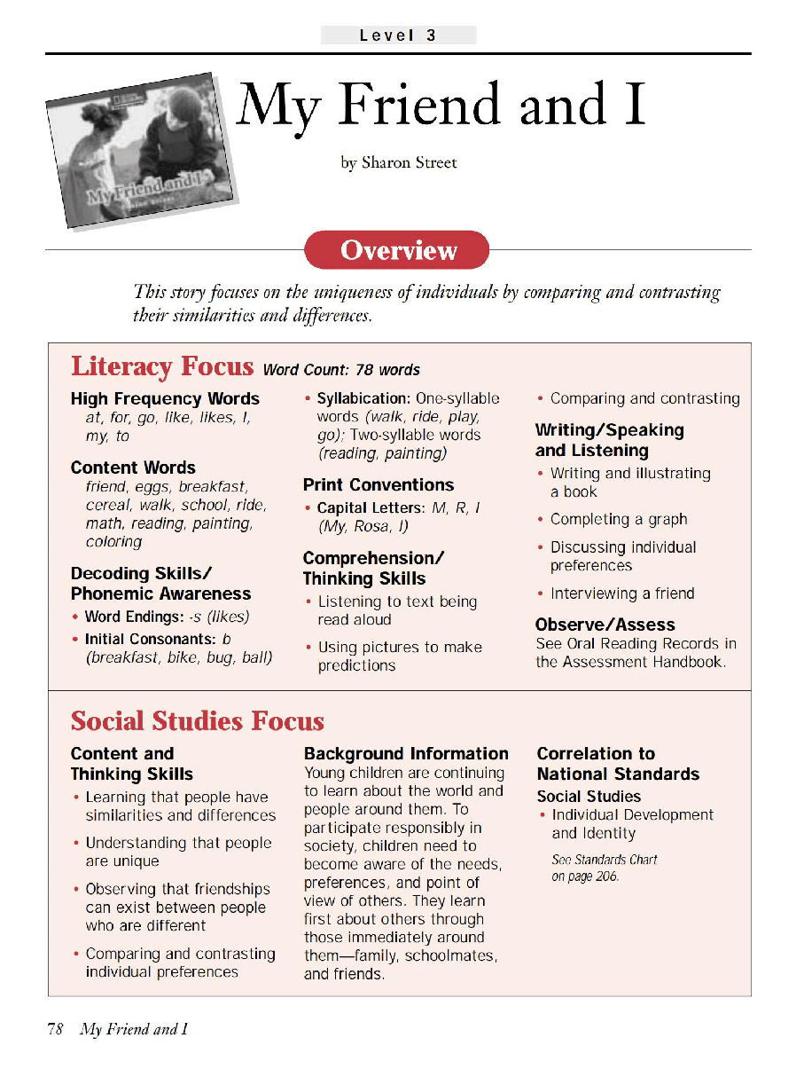 国家地理少儿百科入门级Emergent18 my friend and I 教学指导.pdf，第1页预览
