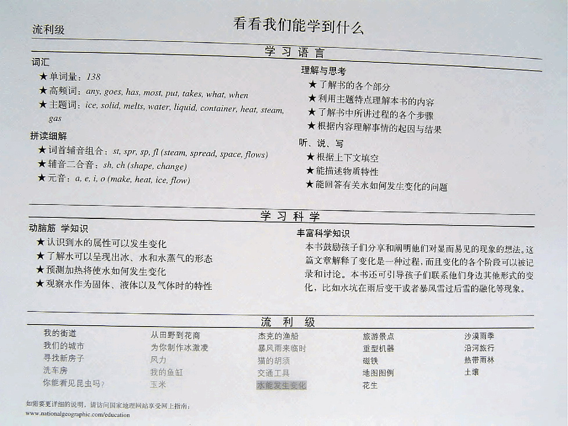 国家地理百科流利级英文绘本Fluent15 water can change 课文.pdf,第2页预览