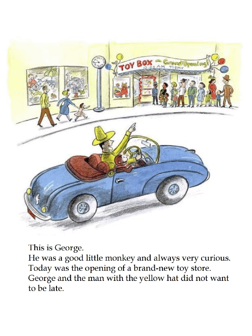 好奇的乔治英文绘本系列Curious George Visits a Toy Store原版 乔治去玩具店.pdf,第4页预览