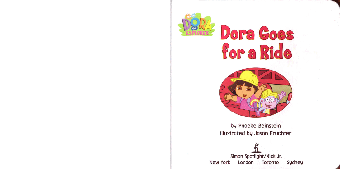 36本爱探险的朵拉英文绘本Dora Goes for a Ride (2004.Simon Spotlight-Nick Jr.) (Brainiac).pdf，第3页预览