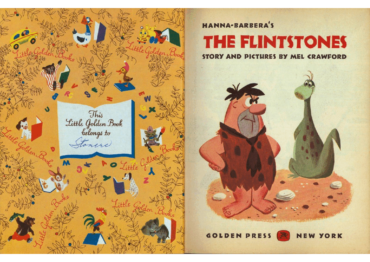 名家精选英语绘本Little Golden Book 0450 - Hanna-Barbera's The Flintstones (1961) (Freckled Derelict).pdf，第2页预览