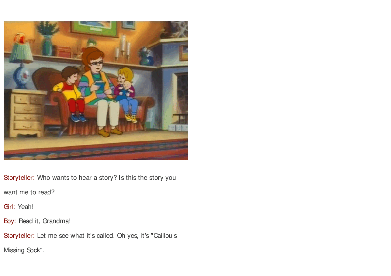 卡由英文绘本Caillou's missing sock.pdf,第2页预览