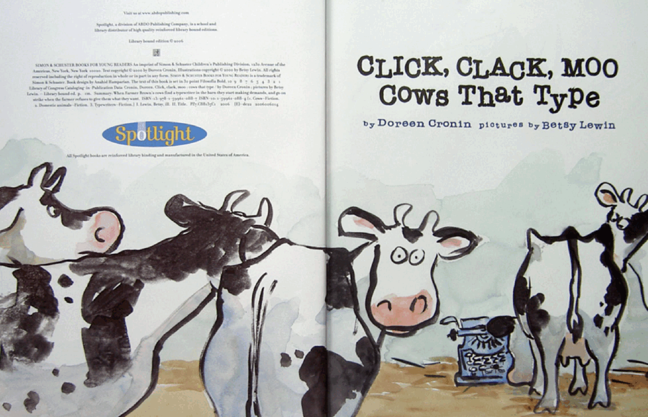 世界TOP50初级启蒙绘本Click,Clack,Moo Crows That Type双页版.pdf,第2页预览