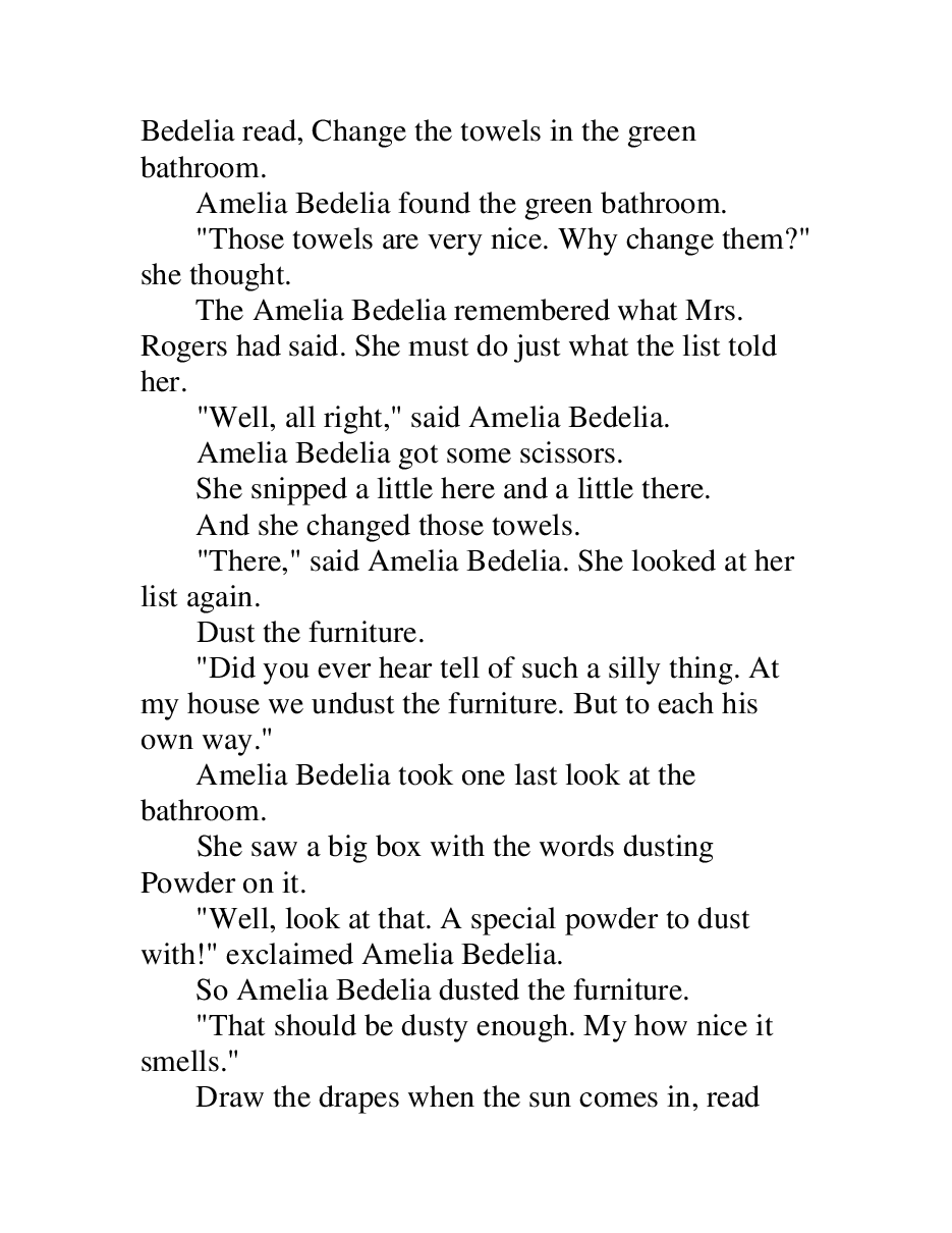 糊涂的女佣系列英文绘本Amelia Bedelia - Peggy Parish.pdf,第3页预览