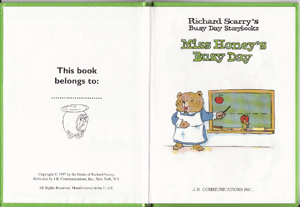 理查德斯凯瑞忙忙碌碌镇系列绘本16册[Richard Scarry]Miss Honeys Busy Day.pdf，第2页预览