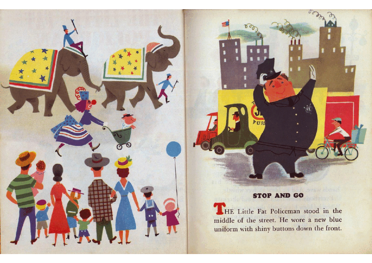 名家精选英语绘本Little Golden Book 0091 - The Little Fat Policeman (1950) (Freckled Derelict).pdf,第3页预览