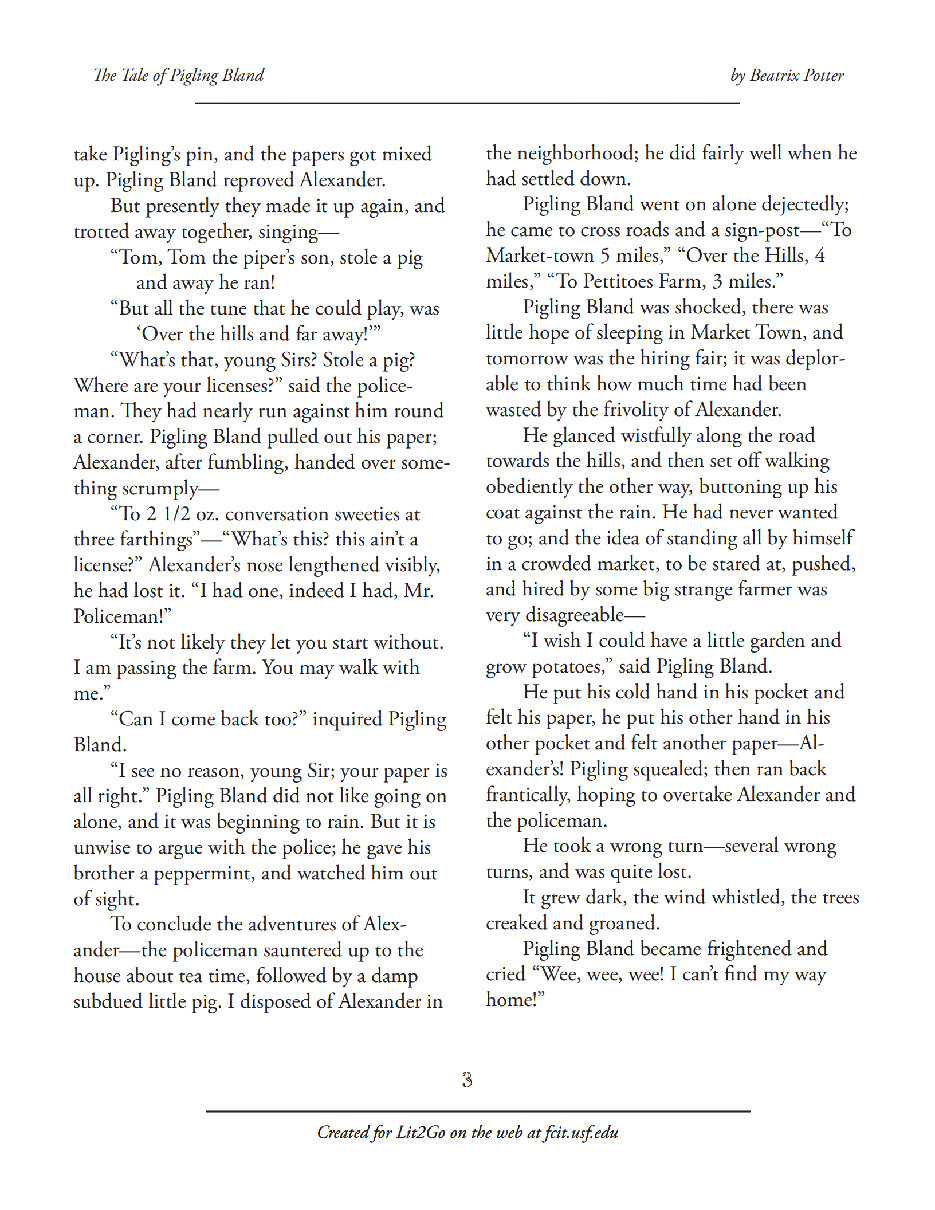 彼得兔系列英语绘本The Tale of Pigling Bland.pdf,第3页预览
