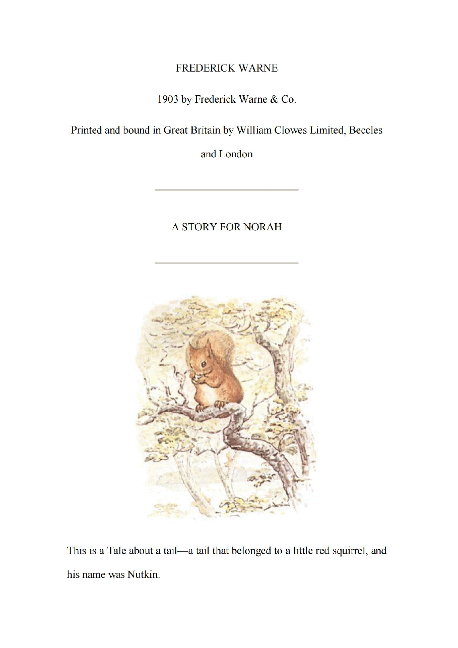彼得兔系列英语绘本The Tale of Squirrel Nutkin.pdf,第2页预览