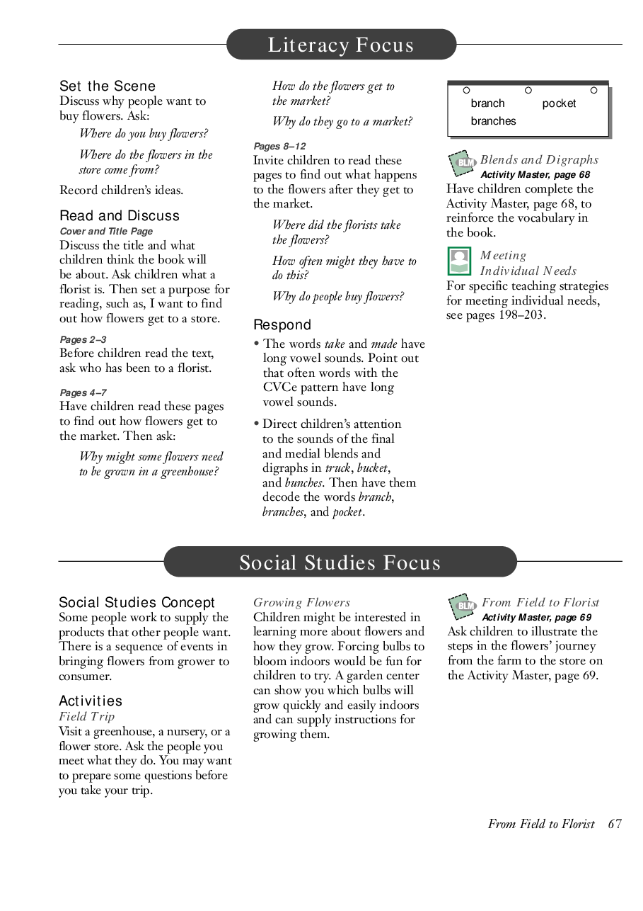 国家地理百科流利级英文绘本Fluent06 from field to florist 教学指导.pdf,第2页预览