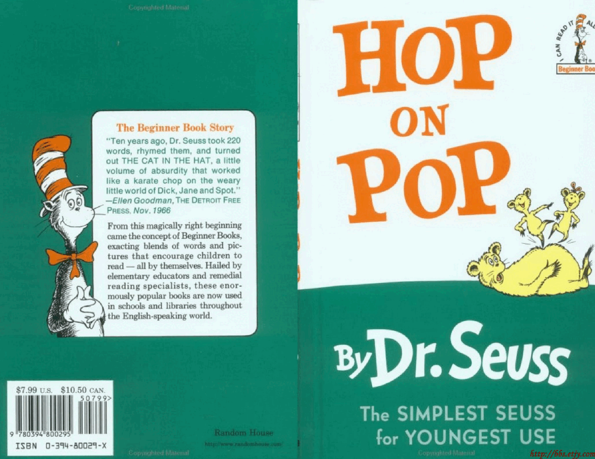 高清彩绘英文原版绘本Hop On Pop.pdf,第1页预览