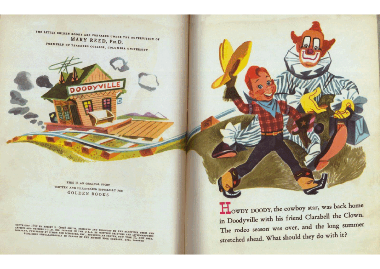 名家精选英语绘本Little Golden Book 0099 - Howdy Doody's Circus (1950) (Freckled Derelict).pdf,第3页预览