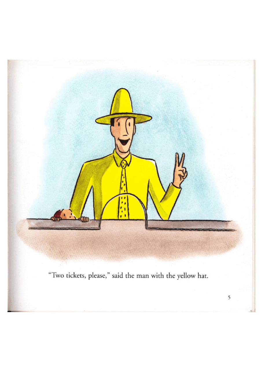 好奇的乔治英文绘本系列Curious George Goes to a Movie.pdf，第4页预览