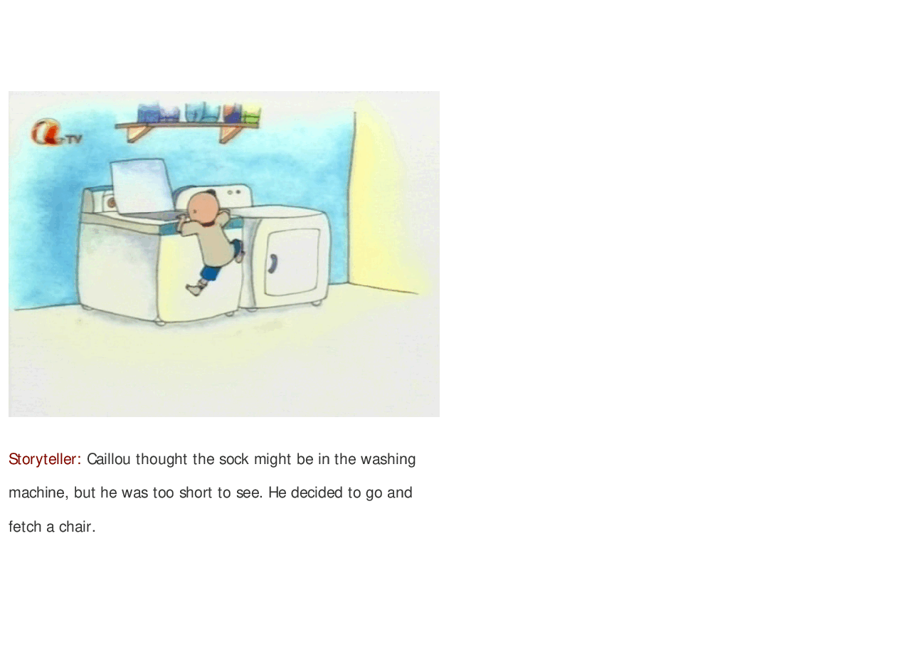 卡由英文绘本Caillou's missing sock.pdf,第4页预览