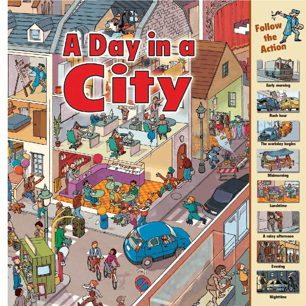 时间的流转英语绘本A day in a City.pdf,第1页预览