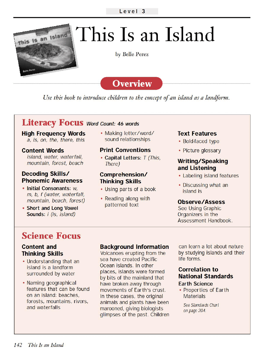 国家地理少儿百科入门级Emergent15 this is an island 教学指导.pdf,第1页预览