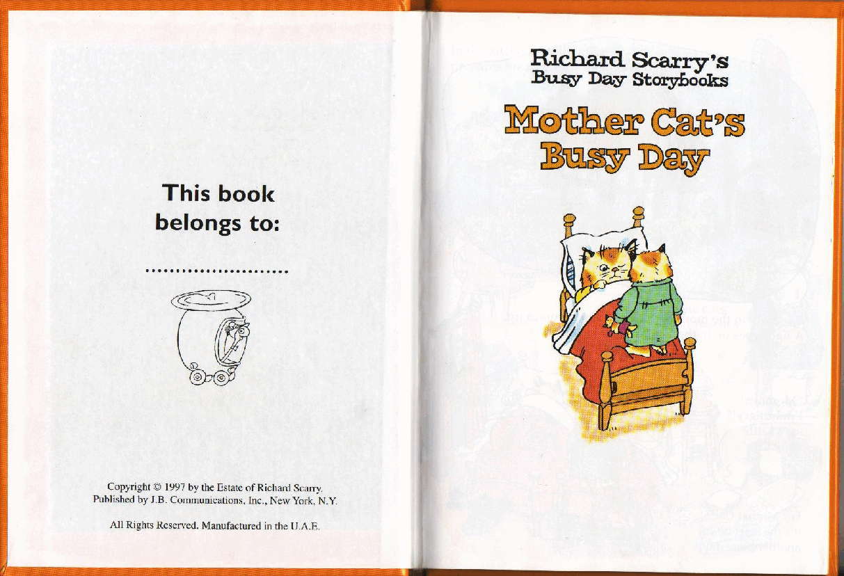 理查德斯凯瑞忙忙碌碌镇系列绘本16册[Richard Scarry]Mother Cats Busy Day.pdf，第2页预览
