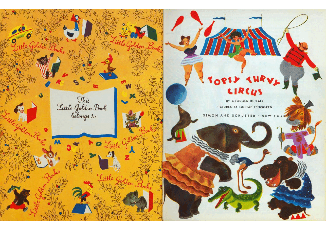 名家精选英语绘本Tenggren's Topsy Turvy Circus (1940) (Little Golden Book) (goldengems).pdf,第2页预览