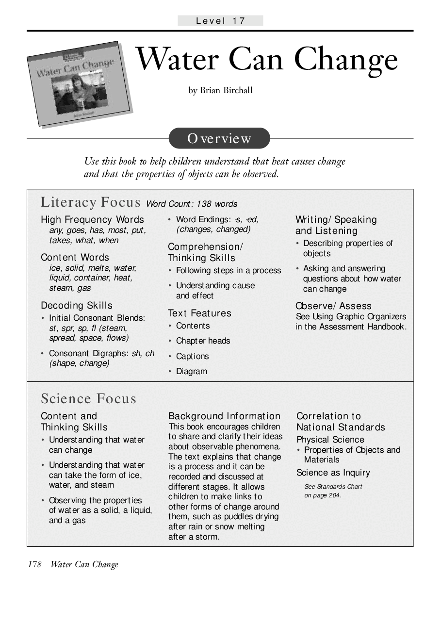 国家地理百科流利级英文绘本Fluent15 water can change 教学指导.pdf,第1页预览
