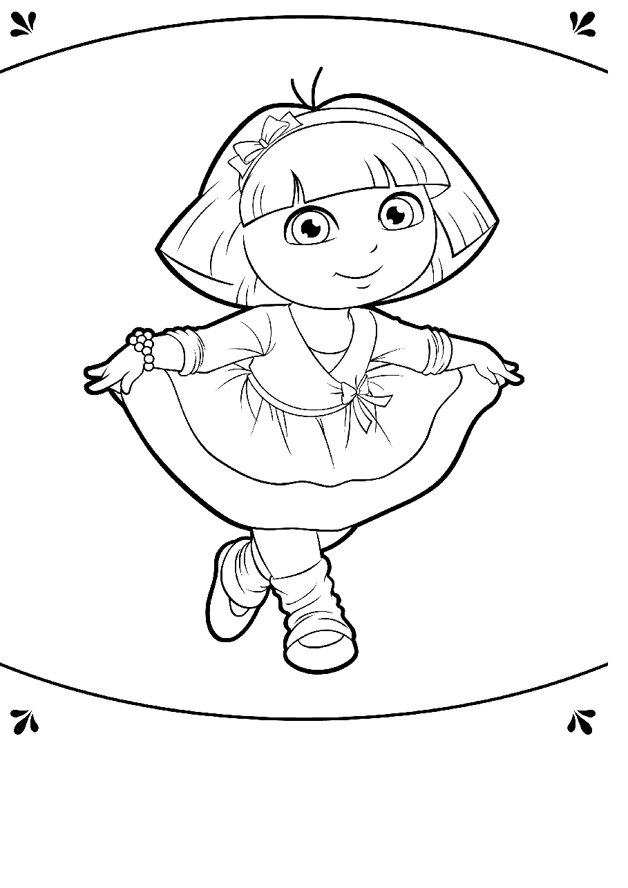 36本爱探险的朵拉英文绘本Dora Dance Coloring Pack.pdf,第2页预览
