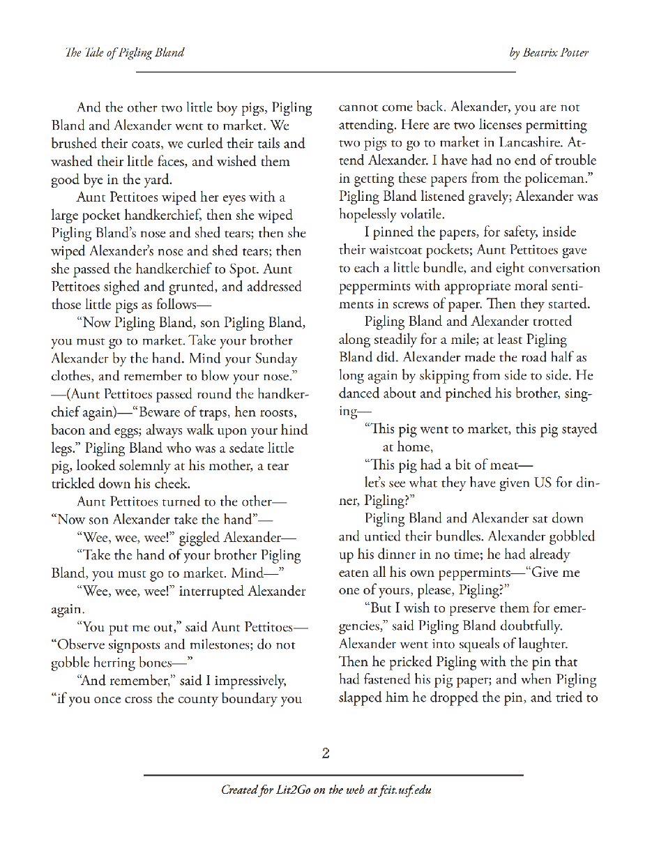 彼得兔系列英语绘本The Tale of Pigling Bland.pdf,第2页预览
