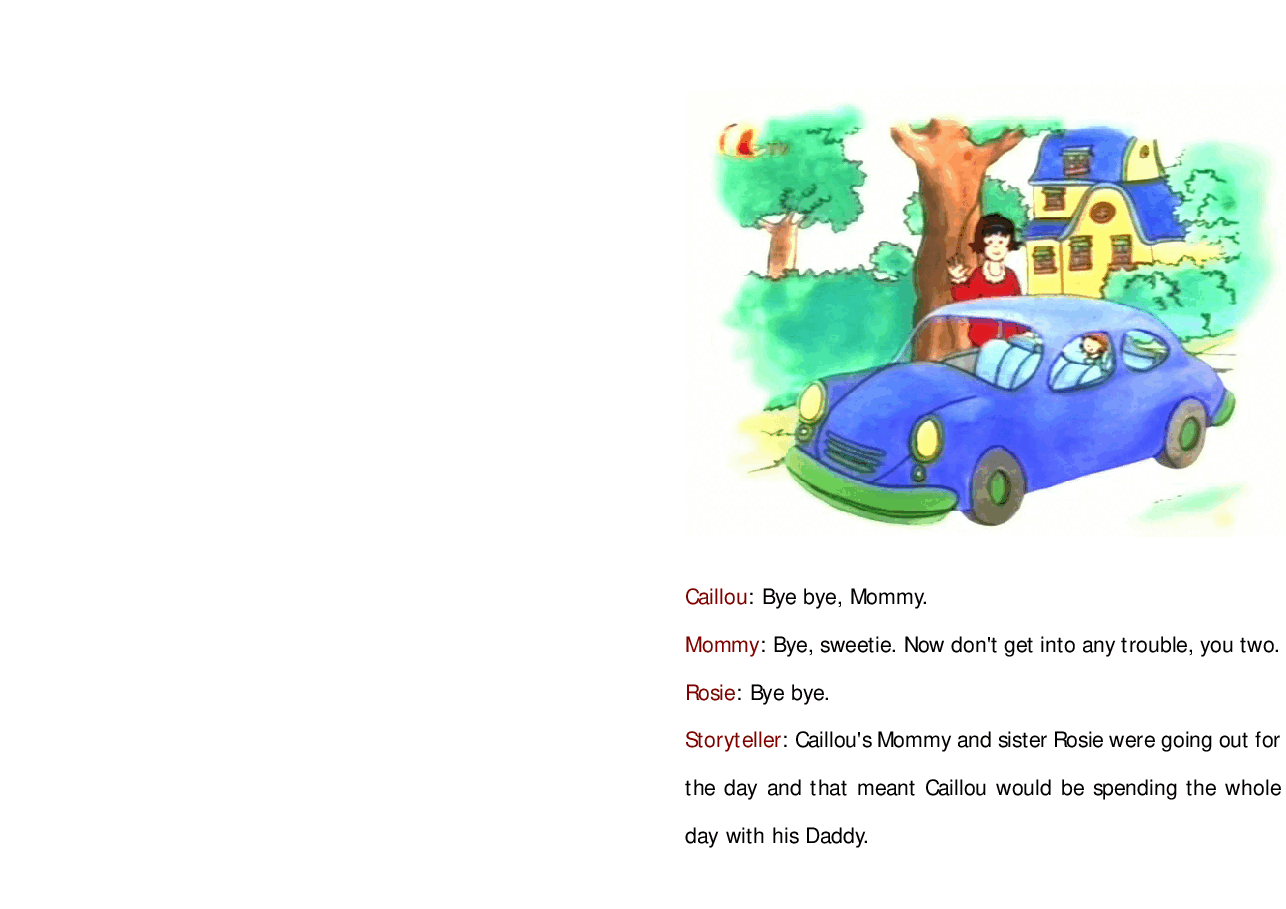 卡由英文绘本Caillou and Daddy.pdf,第3页预览