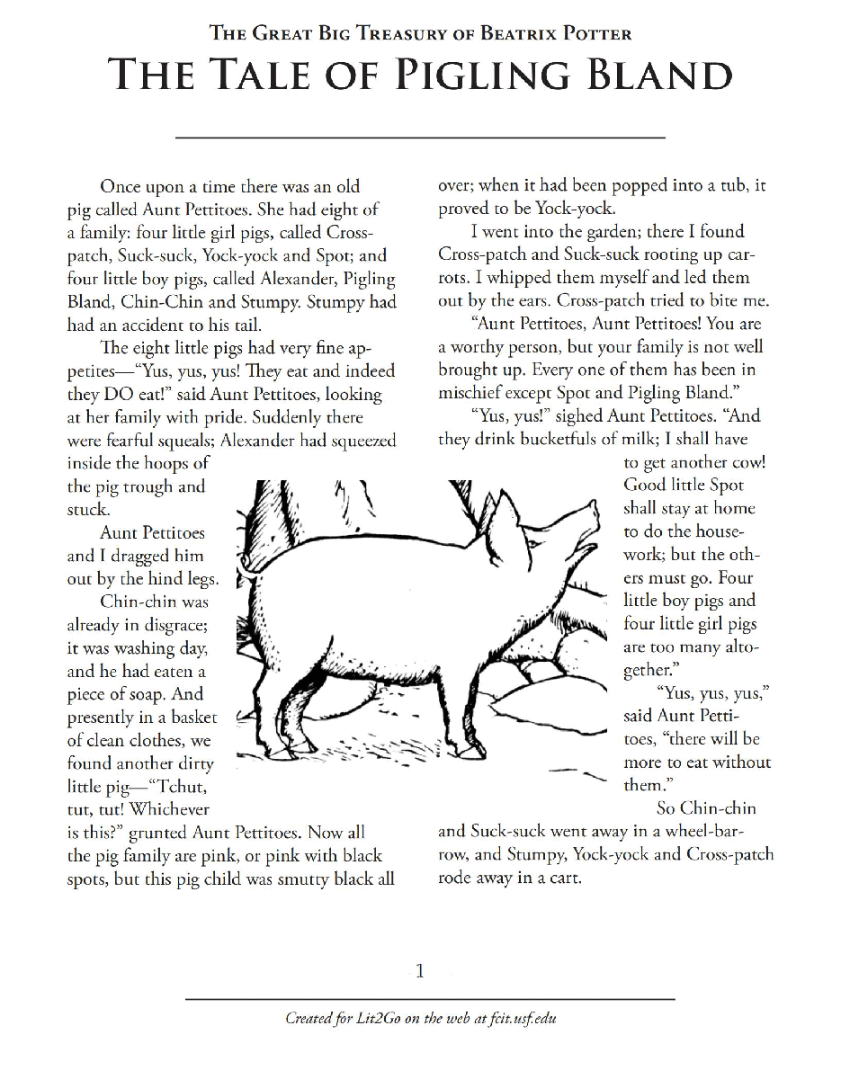 彼得兔系列英语绘本The Tale of Pigling Bland.pdf,第1页预览