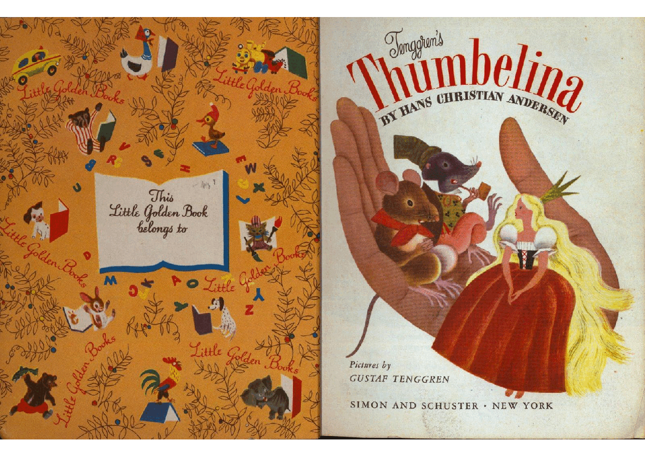 名家精选英语绘本Little Golden Book 0153 - Tenggren's Thumbelina (1953) (Freckled Derelict).pdf,第2页预览