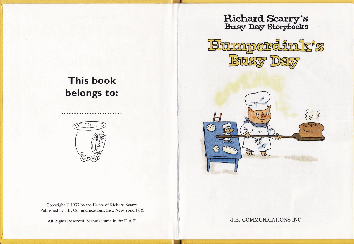 理查德斯凯瑞忙忙碌碌镇系列绘本16册[Richard Scarry]Humperdink's Busy Day.pdf，第2页预览