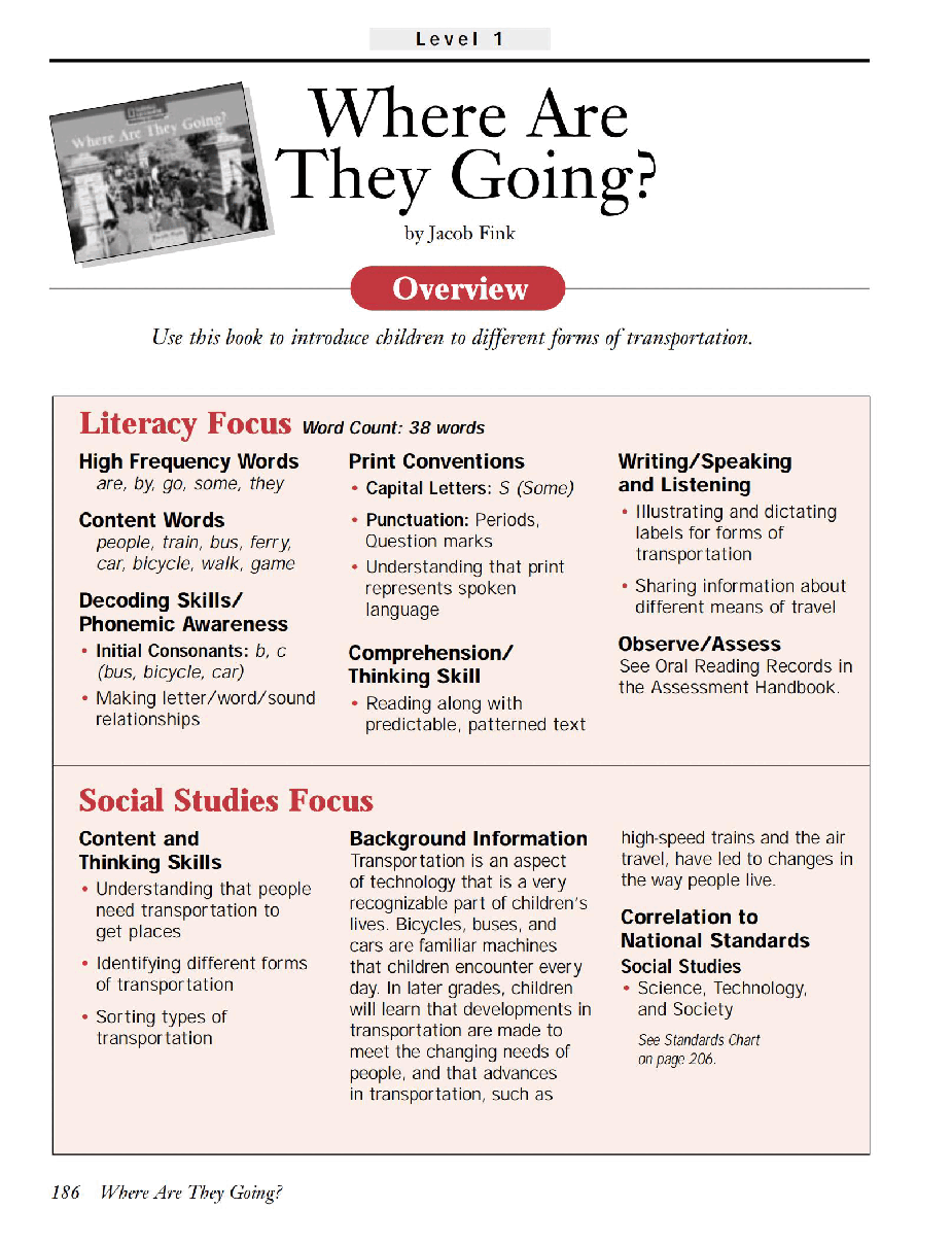 国家地理少儿百科入门级Emergent05 where are they going 教学指导.pdf,第1页预览