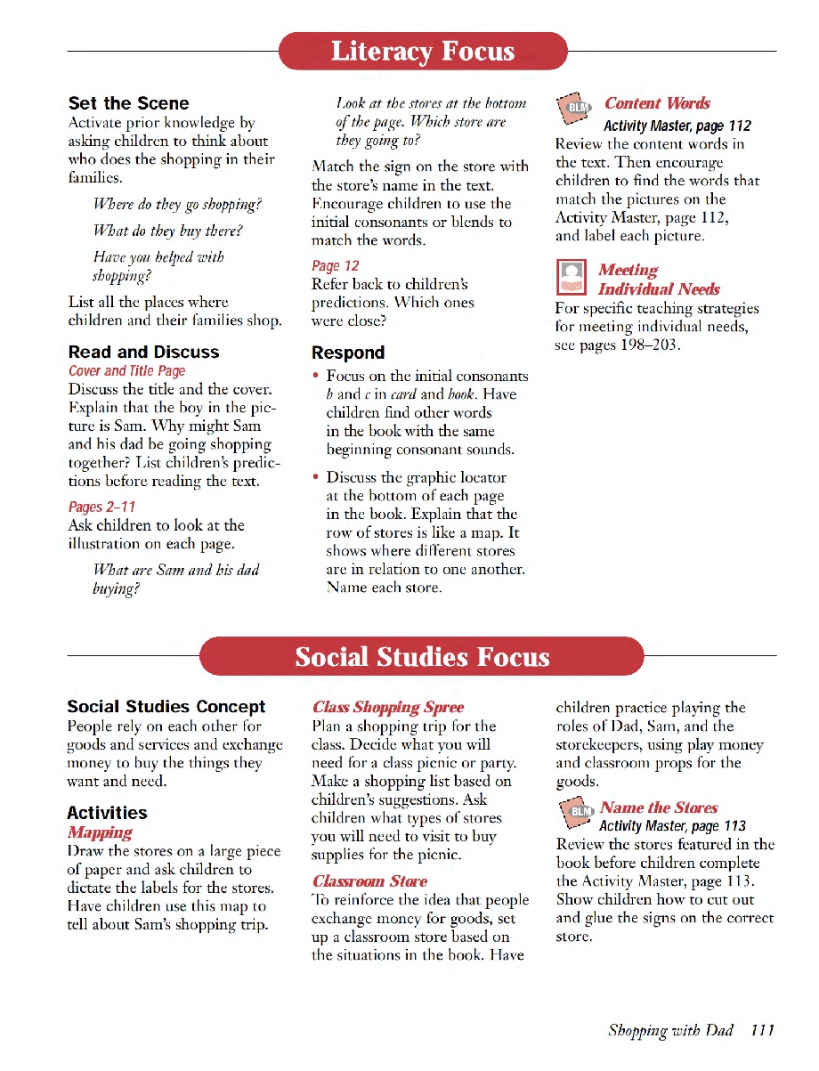 国家地理少儿百科入门级Emergent09 shopping with dad 教学指导.pdf,第2页预览