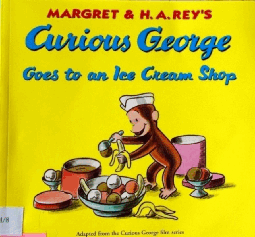 好奇的乔治英文绘本系列Curious George Goes to an Ice Cream Shop.pdf，第1页预览