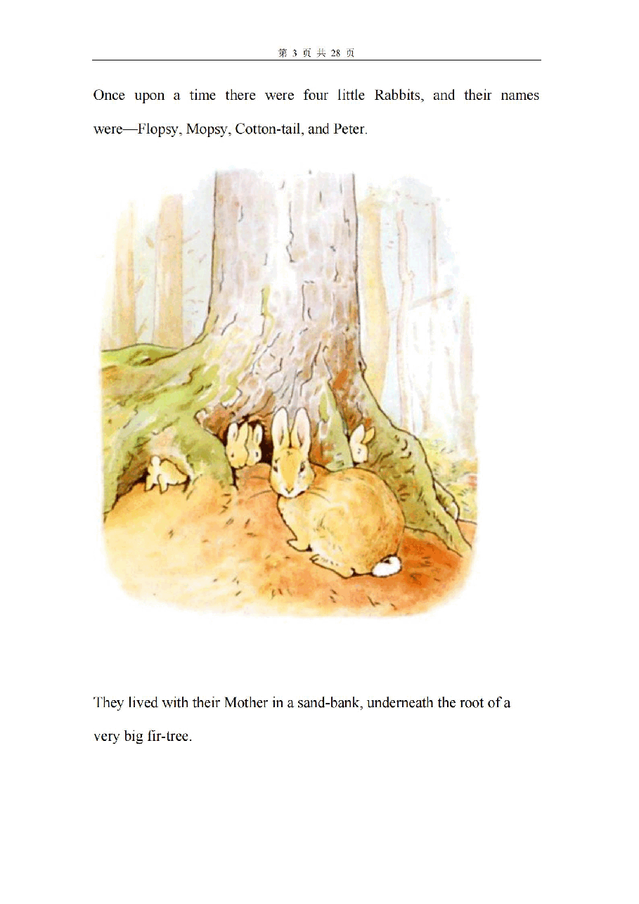 彼得兔系列英语绘本The Tale Of PETER RABBIT.pdf,第3页预览