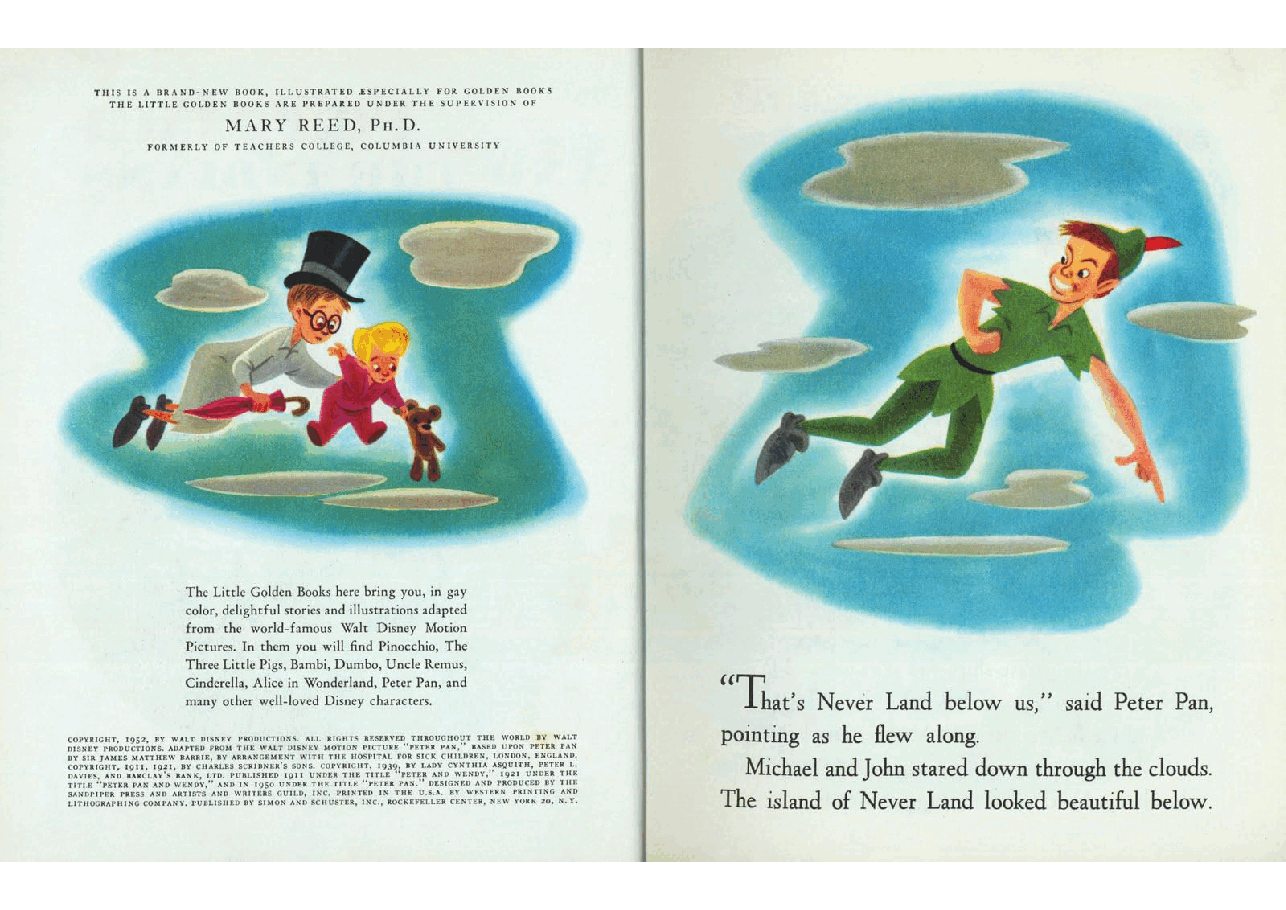 名家精选英语绘本A Little Golden Book D026 - Walt Disney's Peter Pan and the Indians (1952) (goldengems).pdf,第3页预览