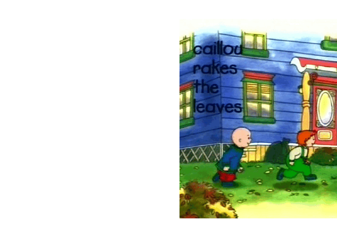 卡由英文绘本Caillou rakes the leaves.pdf,第1页预览